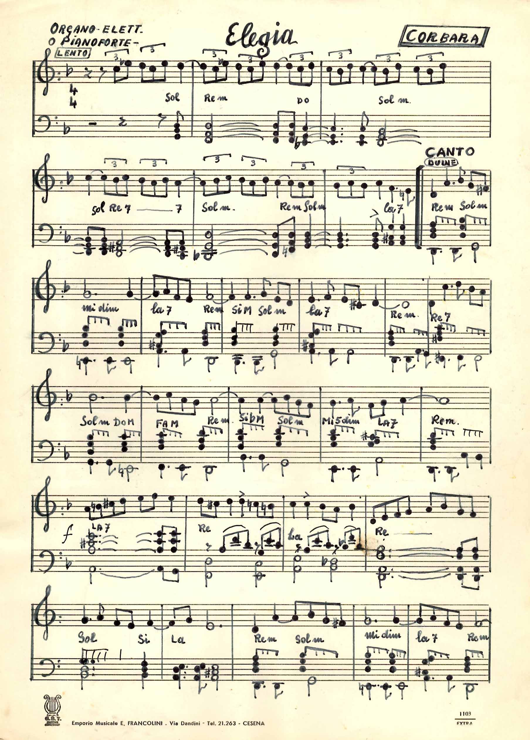 Elegia (Come foglia morta). Canzone
